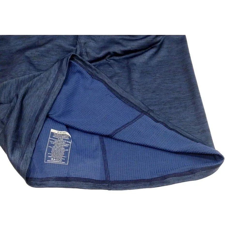 HI-TEC Men's 1/4 Zip Performance Pullover UPF 50+ Thermo Easy Care Navy, Size L